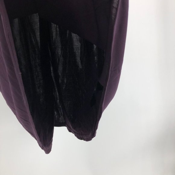 Aritzia Babaton Eggplant Purple 3/4 Sleeve Round / Scoop neck Maxi Dress size S - Picture 6 of 14